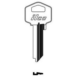Kaba Ilco TE4 NP A14 | Cylinder Lock Key Blank, Brass, Nickel Plated, 14 Price Group, For Tesa