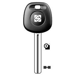 Kaba Ilco TOY40B-GTS NS A76 | Vehicle Key Shell, Look-Alike, Special Key Machine, Brass, Nickel Plated, With GTI Transponder, For Tayota/Lexus
