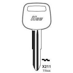 Kaba Ilco TR44 NP A05 | Vehicle Key Blank, Brass, Nickel Plated, 5 Price Group, For Toyota