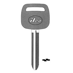 Kaba Ilco TR47-PC NP A09 | Vehicle Key Blank, Color Plastic Head, Brass, Nickel Plated, 9 Price Group, For Toyota