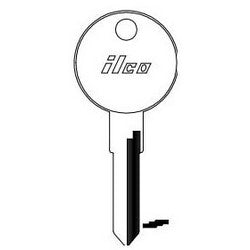 Kaba Ilco V37 NP A04 | Vehicle Key Blank, Brass, Nickel Plated, 3 Price Group, For Volkswagen