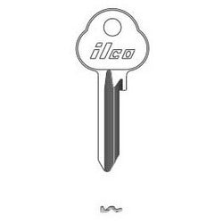 Kaba Ilco V61A NP A12 | Vehicle Key Blank, Brass, Nickel Plated, 12 Price Group, For Volvo