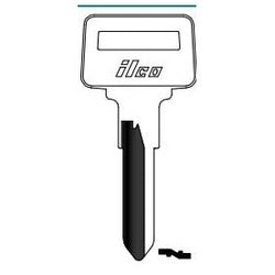 Kaba Ilco VL8 NP A03 | Vehicle Key Blank, Brass, Nickel Plated, 3 Price Group, For Volvo