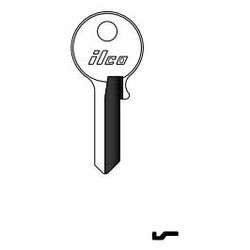 Kaba Ilco VR91AR NP A03 | Cylinder Lock Key Blank, Brass, Nickel Plated, 3 Price Group, For Viro