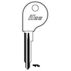 Kaba Ilco VW67S NP A07 | Vehicle Key Blank, Brass, Nickel Plated, 7 Price Group, For Volkswagen