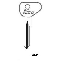 Kaba Ilco VW71A NP A04 | Vehicle Key Blank, Brass, Nickel Plated, 4 Price Group, For Volkswagen