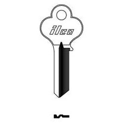 Kaba Ilco X1014L NP A06 | Cylinder Lock Key Blank, Brass, Nickel Plated, 6 Price Group, For Import