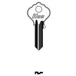 Kaba Ilco X1054JK NP A14 | Cylinder Lock Key Blank, Brass, Nickel Plated, 14 Price Group, For Ilco