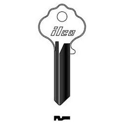 Kaba Ilco X1054K NP A02 | Cylinder Lock Key Blank, Brass, Nickel Plated, 2 Price Group, For Ilco