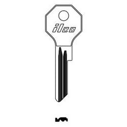 Kaba Ilco X1199B NP A20 | Vehicle Key Blank, Brass, Nickel Plated, 20 Price Group, For Chrysler