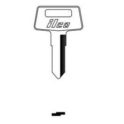 Kaba Ilco X255 NP A07 | Vehicle Key Blank, Brass, Nickel Plated, 7 Price Group, For Kawasaki