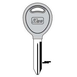 Kaba Ilco Y159-P NP A09 | Vehicle Key Blank, Plastic Head, Secondary, Brass, Nickel Plated, 9 Price Group, For Chrysler