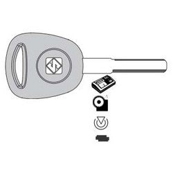 Kaba Ilco YM30T5 NP | Vehicle Key Blank, Transponder Key, Special Key Machine, Cloning Tool, Natural Brass, For Saab