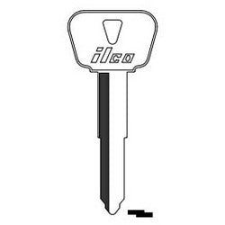 Kaba Ilco YM63 NP A10 | Vehicle Key Blank, Brass, Nickel Plated, 10 Price Group, For Yamaha