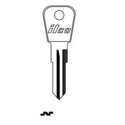 Kaba Ilco YS1 NP A05 | Vehicle Key Blank, Brass, Nickel Plated, 5 Price Group, For Opel