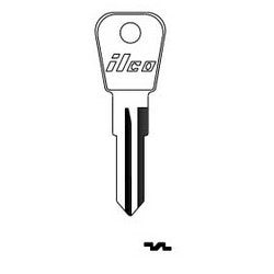 Kaba Ilco YS2 NP A04 | Vehicle Key Blank, Brass, Nickel Plated, 4 Price Group, For Opel