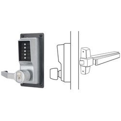 Kaba LLP1010-26D-41 | Mechanical Pushbutton Lock, Heavy Duty, Left Hand, Combination Entry, Satin Chrome with Lever