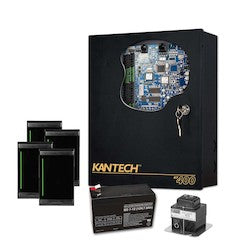Kantech Systems EK-400-SCSG | Expansion kit includes: KT-400 Controller , KT-SG-SC readers , TR1675 Transformer and KT-BATT-12 battery.