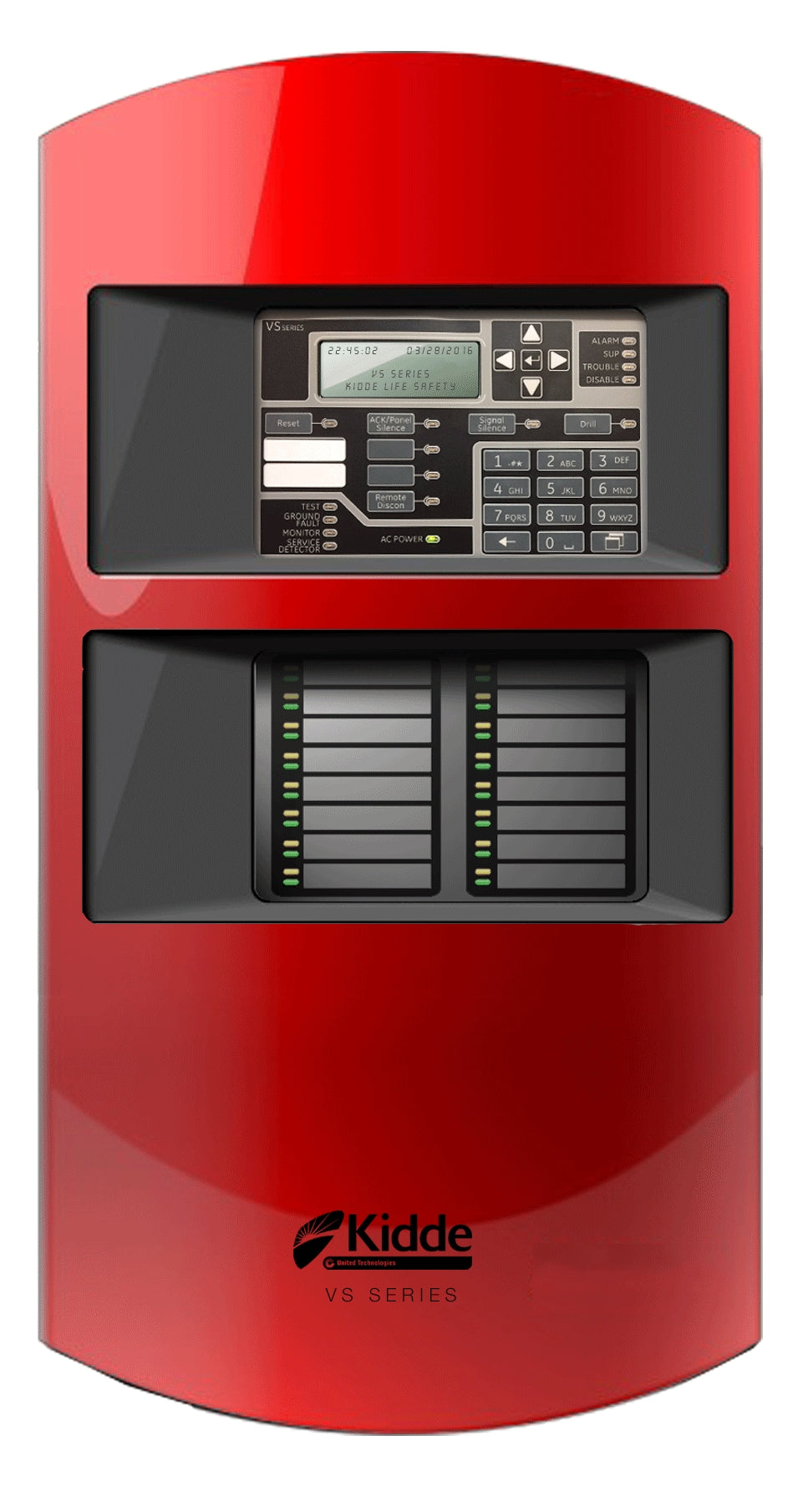 Kidde Commercial VS4-R | Fire Alarm Control Panel, 1 Loop Expansion, 1000 Point, 110V, Red
