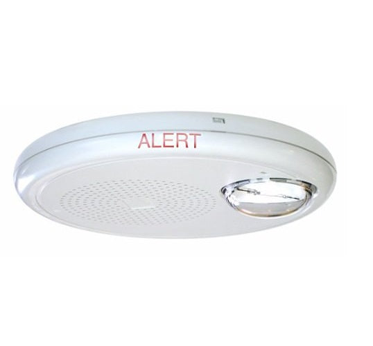 Kidde Commercial GCHFWA-S7VMCH | High Fidelity Ceiling Speaker-Strobe, “ALERT” Marking, Clear Lens