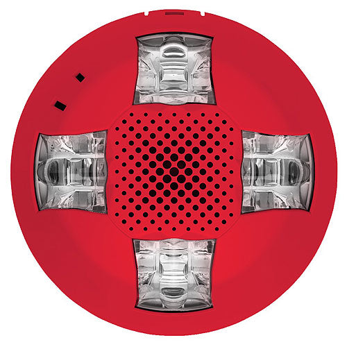 Kidde Commercial EGCAVRN | Genesis EGC Ceiling Horn/Strobe, 15-115cd, Red