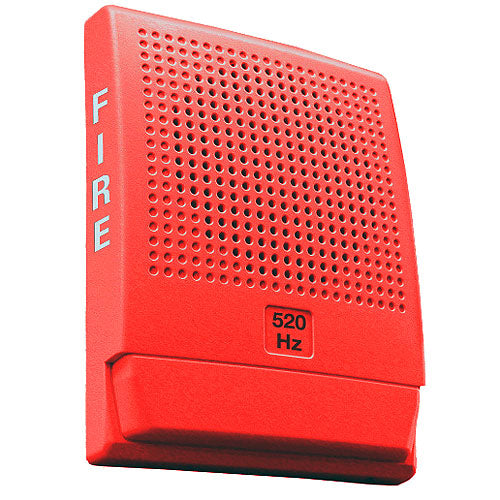 Kidde Commercial G4LFRF-H | Genesis G4LF Series Low Frequency Horn, 24V DC, Audible Only, "FIRE" Marking, Red