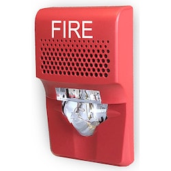 Kidde Commercial EG1AVRF | Genesis LED EG1 Compact Wall Horn/Strobe, 15-75cd, Red, FIRE Marking