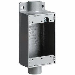 Killark FSC-2M | 3/4" Shallow Cast Device Box, 1-Gang, Feed-Thru
