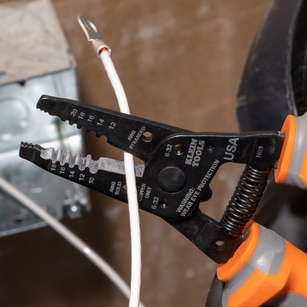Klein Tools 11055RINS | Insulated Klein-Kurve Wire Stripper and Cutter