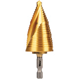 Klein Tools 25960 | 3-Step Drill Bit, Double-Fluted, 7/8-Inch to 1-3/8-Inch