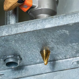 Klein Tools 25961 | 2-Step Drill Bit, Double-Fluted, 7/8-Inch to 1-1/8-Inch