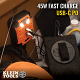 Klein Tools 29601 | PowerBox 1, Magnetic Mounted Power Strip with Integrated LED Lights