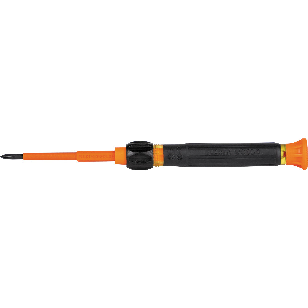 Klein Tools 32581INS | 2-in-1 Insulated Electronics Screwdriver, Phillips, Slotted Bits