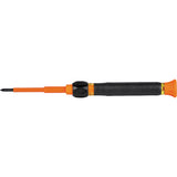 Klein Tools 32581INS | 2-in-1 Insulated Electronics Screwdriver, Phillips, Slotted Bits
