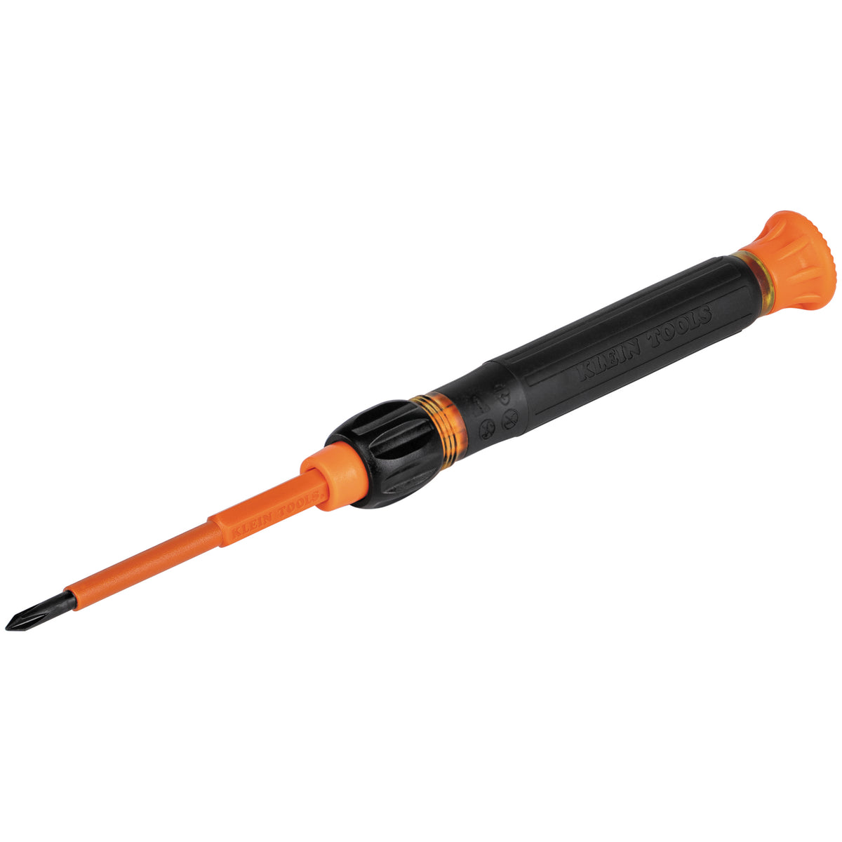Klein Tools 32581INS | 2-in-1 Insulated Electronics Screwdriver, Phillips, Slotted Bits