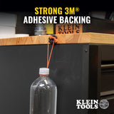 Klein Tools 450-410 | Self-Adhesive Cable Mounting Clips, 3-Slot (10-Pack)