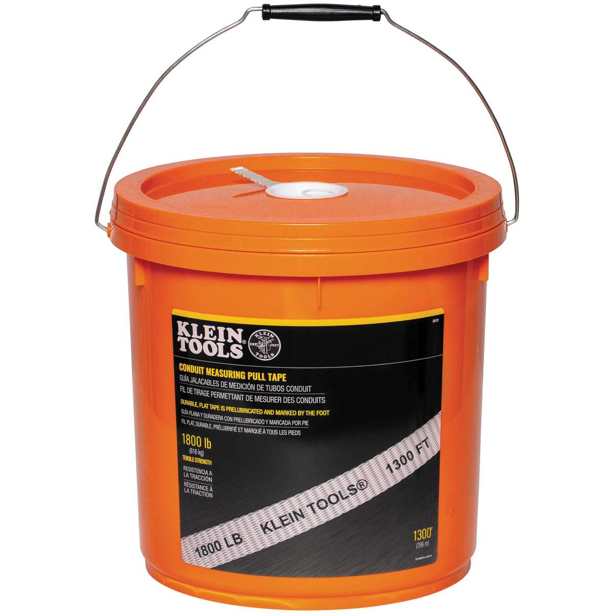 Klein Tools 50131 | Conduit Measuring Pull Tape, 1800-Pound x 1300-Foot