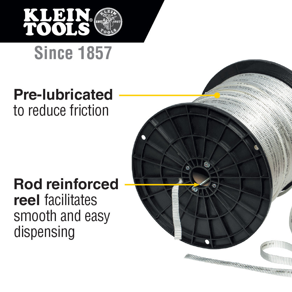 Klein Tools 50142 | Conduit Measuring Pull Tape, 2500-Pound x 3000-Foot