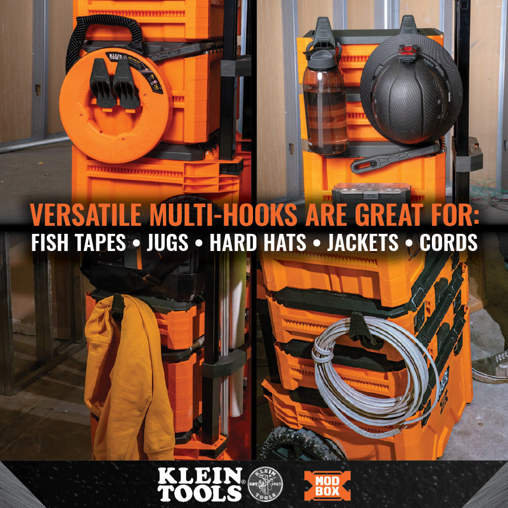 Klein Tools 54816MB | MODbox Multi-Hook Rail Attachment, 2-Pack