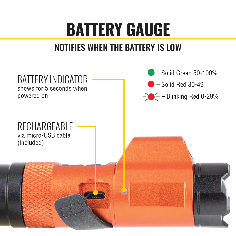 Klein Tools 56040 | Rechargeable Focus Flashlight with Laser