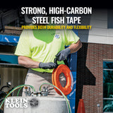 Klein Tools 56341 | Stainless Steel Fish Tape, 1/8-Inch x 240-Foot