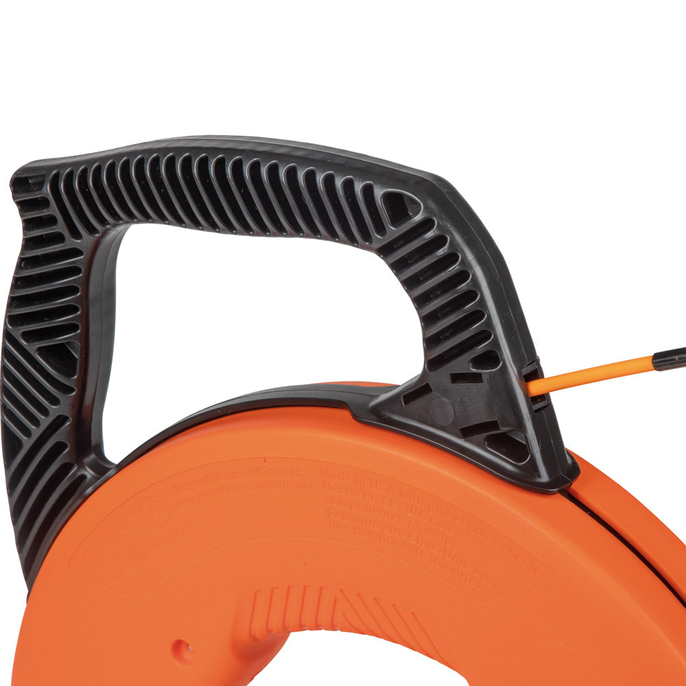 Klein Tools 56350 | Fiberglass Fish Tape with Spiral Steel Leader, 50-Foot