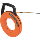Klein Tools 56351 | Fiberglass Fish Tape with Spiral Steel Leader, 100-Foot