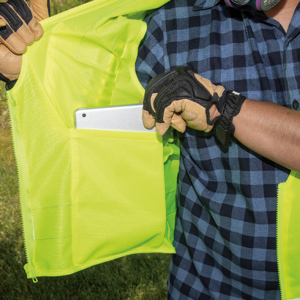 Klein Tools 60269 | Safety Vest, High-Visibility Reflective Vest, M/L