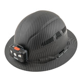 Klein Tools 60347 | Hard Hat, Premium KARBN Pattern, Vented Full Brim, Class C, Lamp