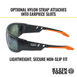 Klein Tools 60539 | Professional Safety Glasses, Full Frame, Polarized Lens