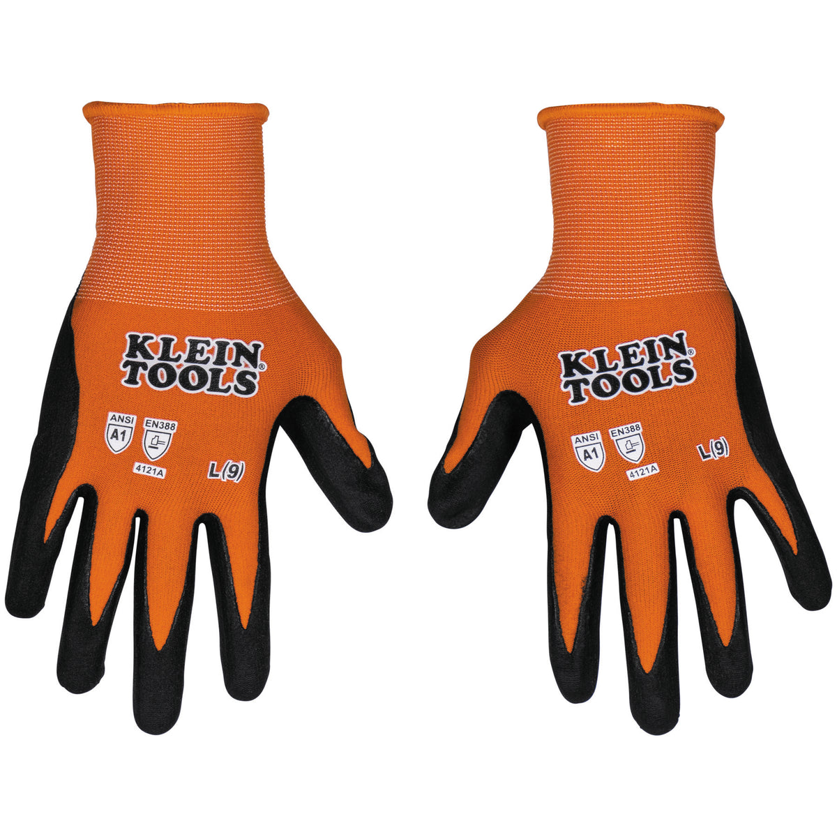 Klein Tools 60581 | Knit Dipped Gloves, Cut Level A1, Touchscreen, Large, 2-Pair