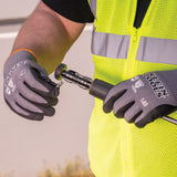 Klein Tools 60589 | Knit Dipped Gloves, Cut Level A4, Touchscreen, Large, 2-Pair