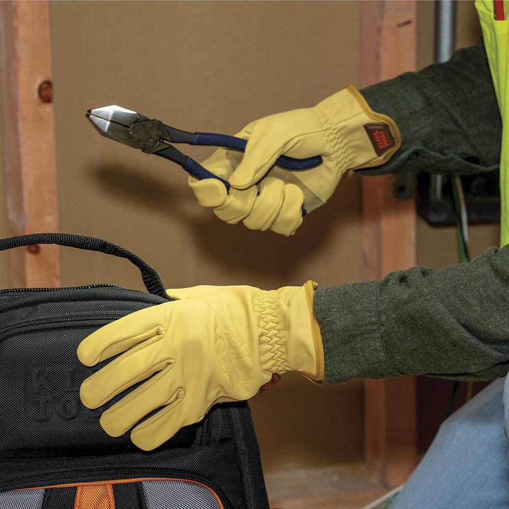 Klein Tools 60602 | Cowhide Leather Gloves, Small
