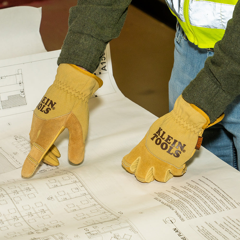 Klein Tools 60607 | Leather All Purpose Gloves, Medium